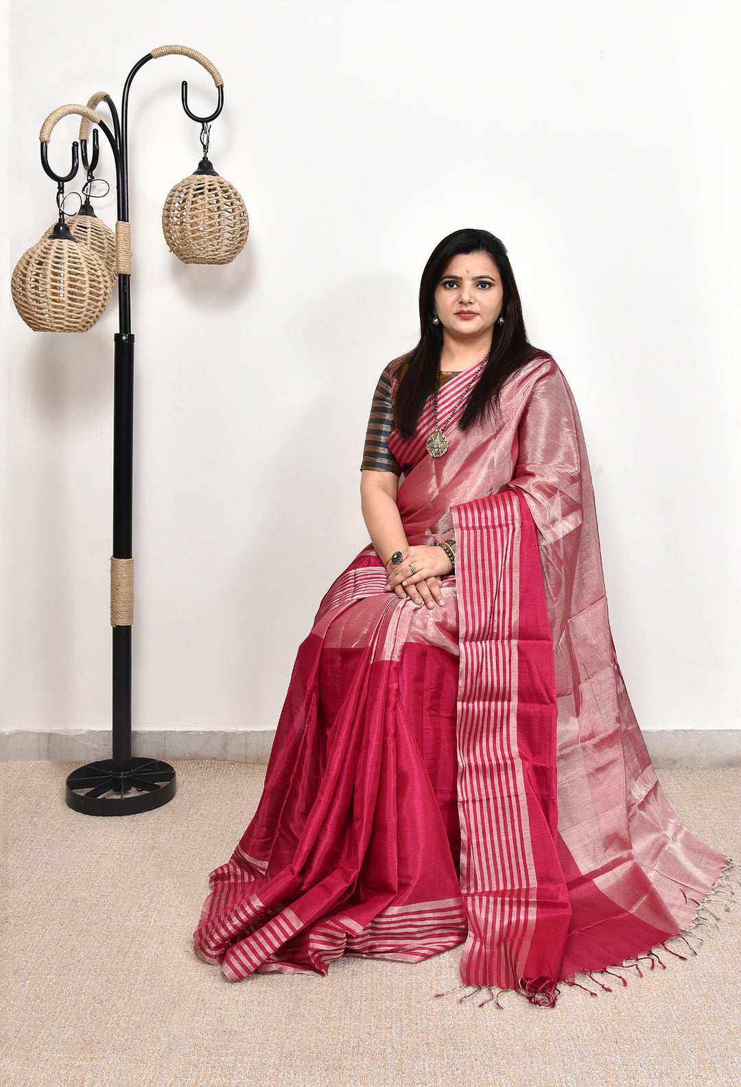 SAIYAAMI : HANDWOVEN TISSUE SILK SAREE