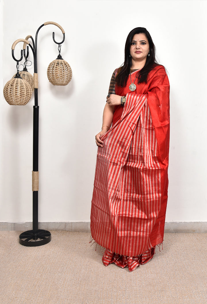 ADVIKA : HANDWOVEN TISSUE SILK SAREE