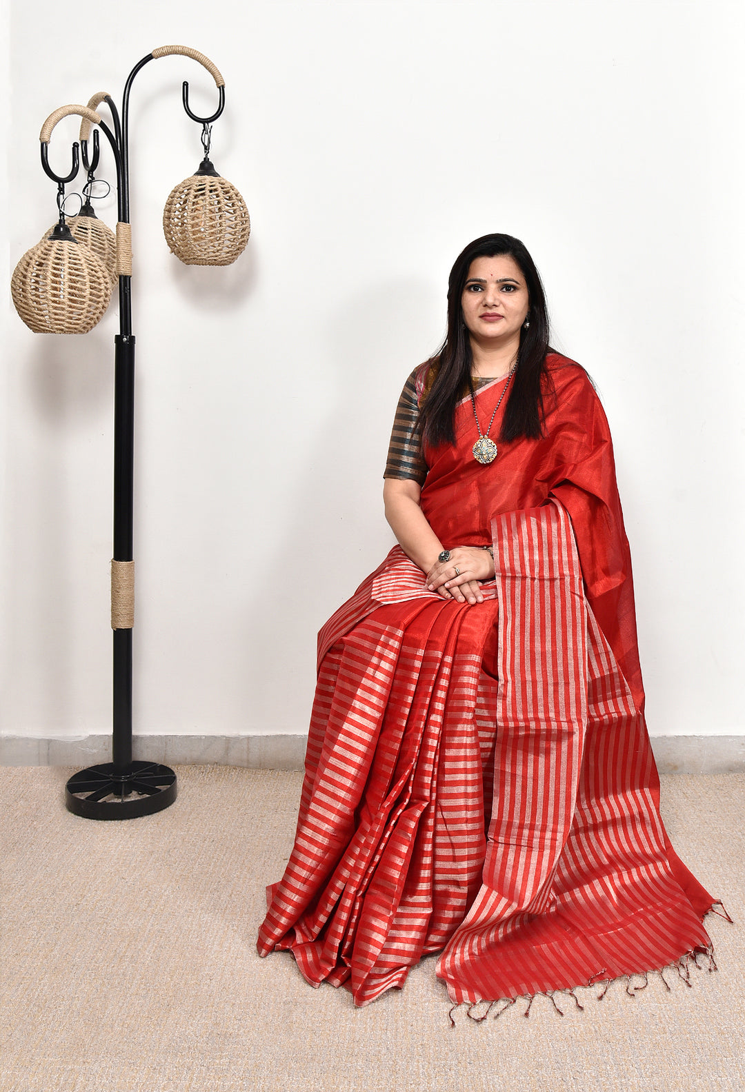 ADVIKA : HANDWOVEN TISSUE SILK SAREE
