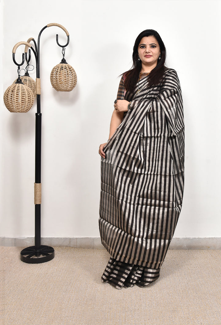 KUNIKA : HANDWOVEN TISSUE SILK SAREE
