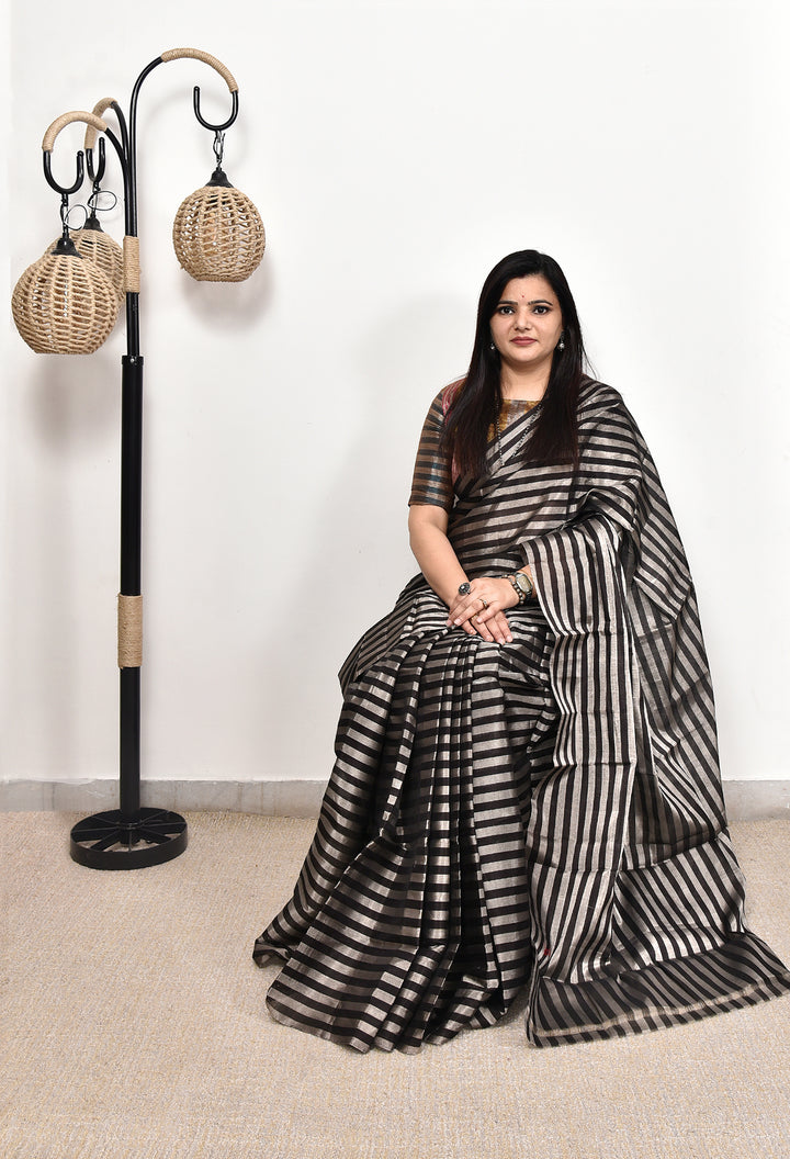 KUNIKA : HANDWOVEN TISSUE SILK SAREE