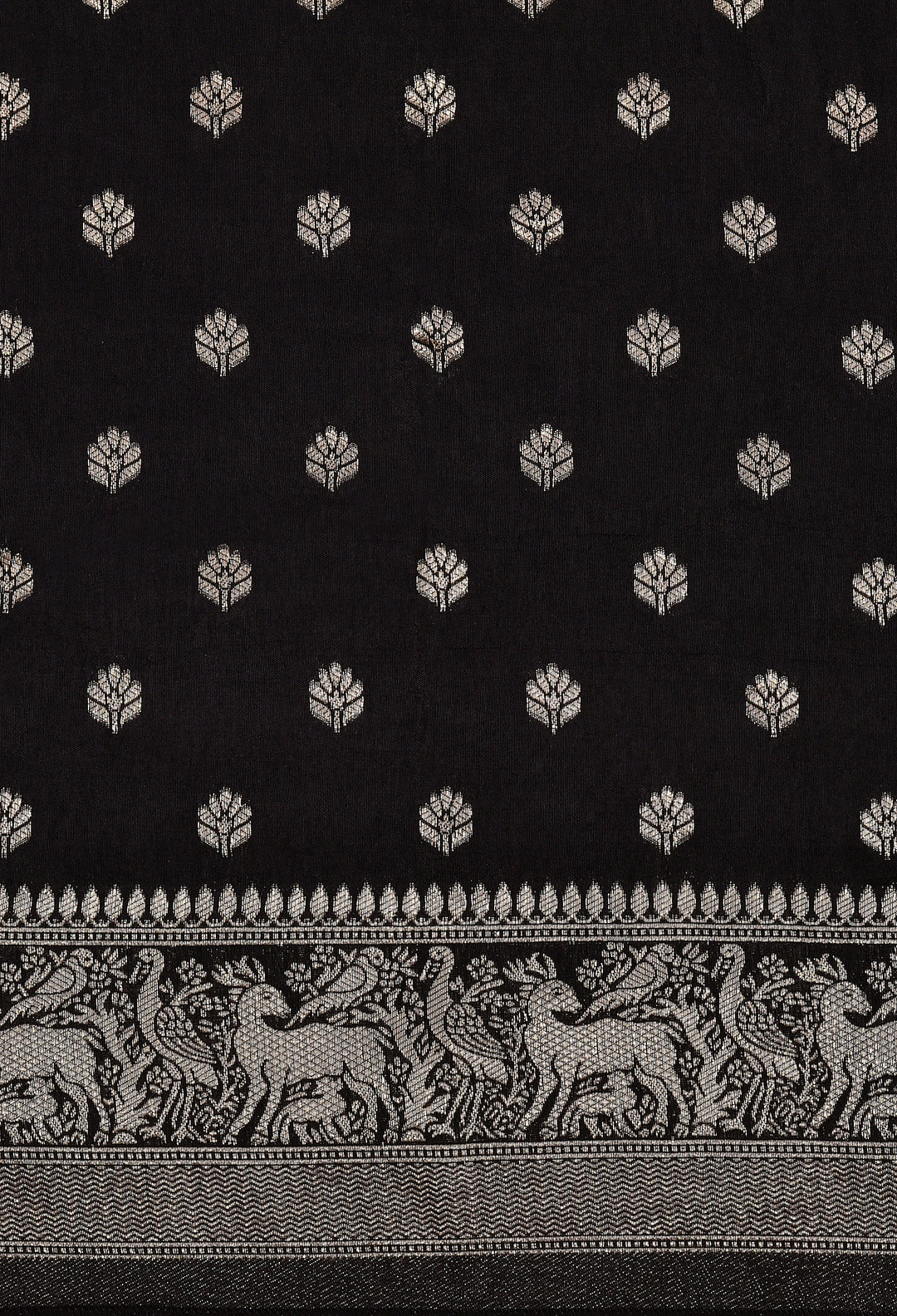 PARLIKA : AJRAKH DOLA SILK SAREE WITH NAKSHI ZARI PALLU