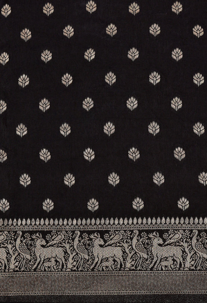 KISHTI : AJRAKH DOLA SILK SAREE WITH NAKSHI ZARI PALLU