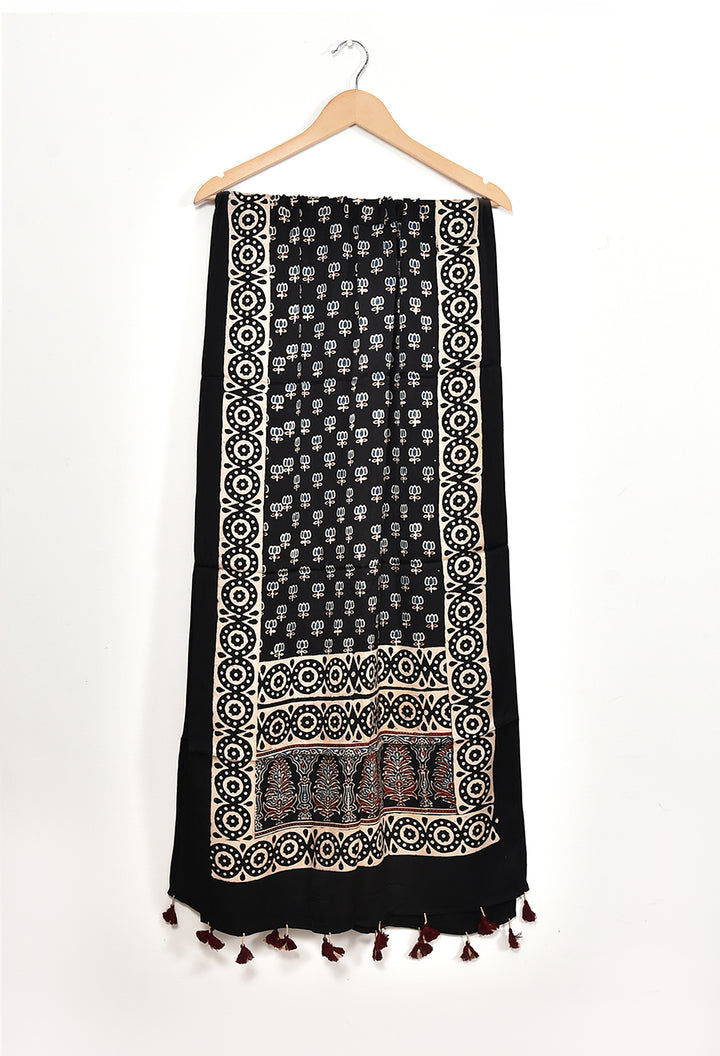 BHAMINI : AJRAKH MODAL SILK STOLE