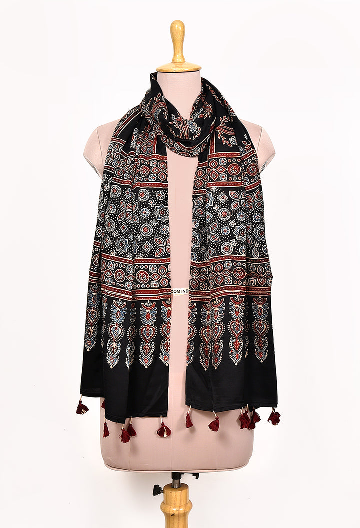 TAMIRI : AJRAKH MODAL SILK STOLE