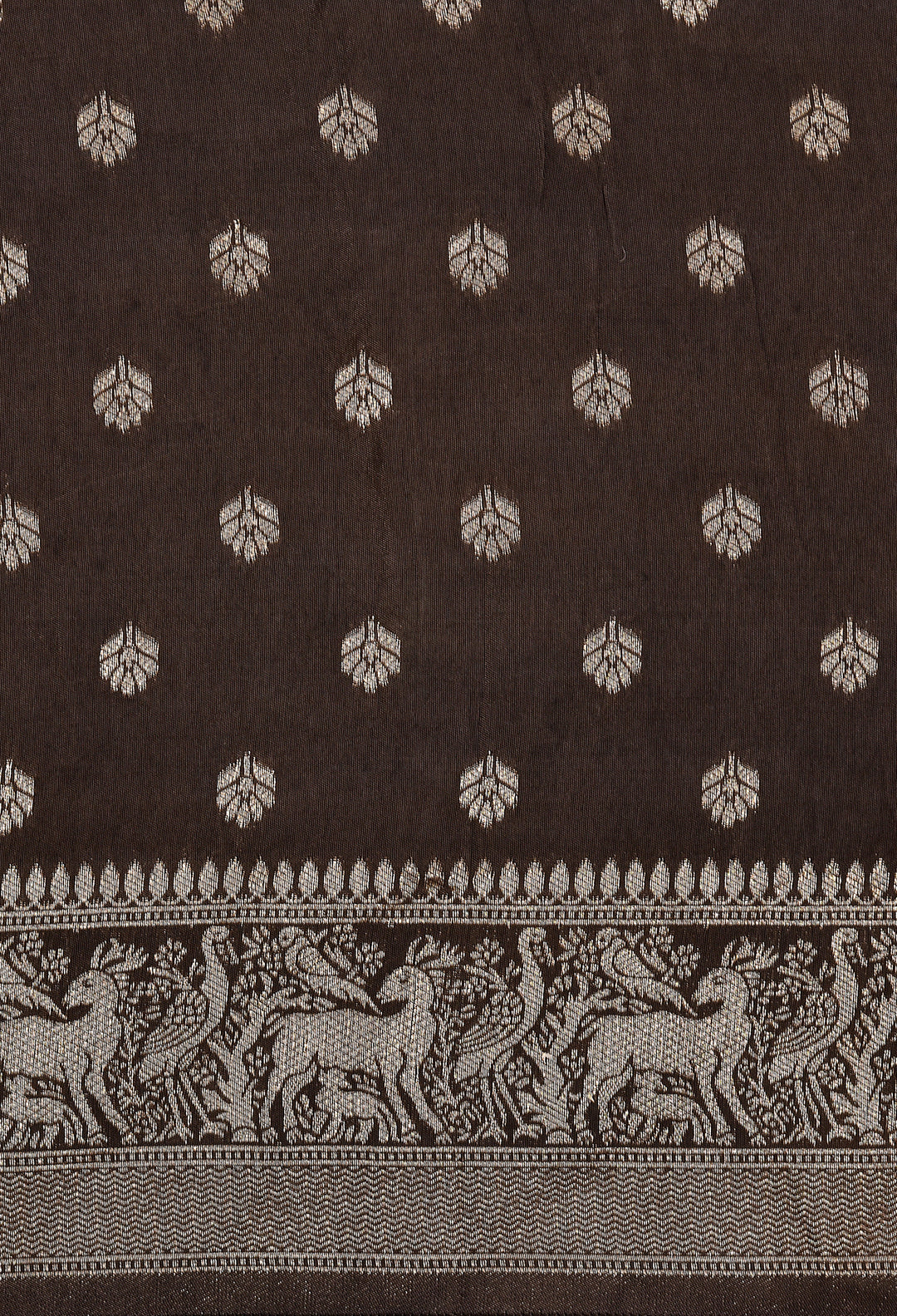 DHUNKI : AJRAKH DOLA SILK SAREE WITH NAKSHI ZARI PALLU