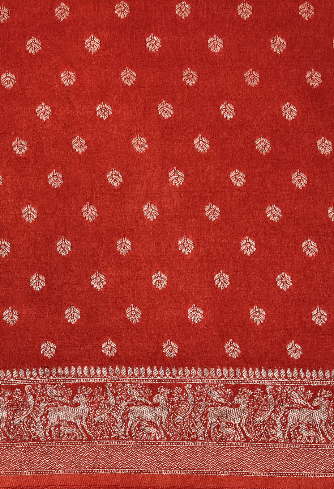 GAJIKA : AJRAKH DOLA SILK SAREE WITH NAKSHI ZARI PALLU