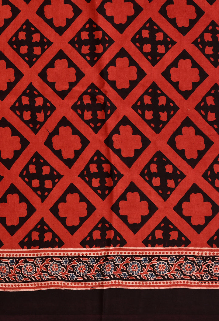 TUHINKA : AJRAKH HANDBLOCK MODAL SILK SAREE
