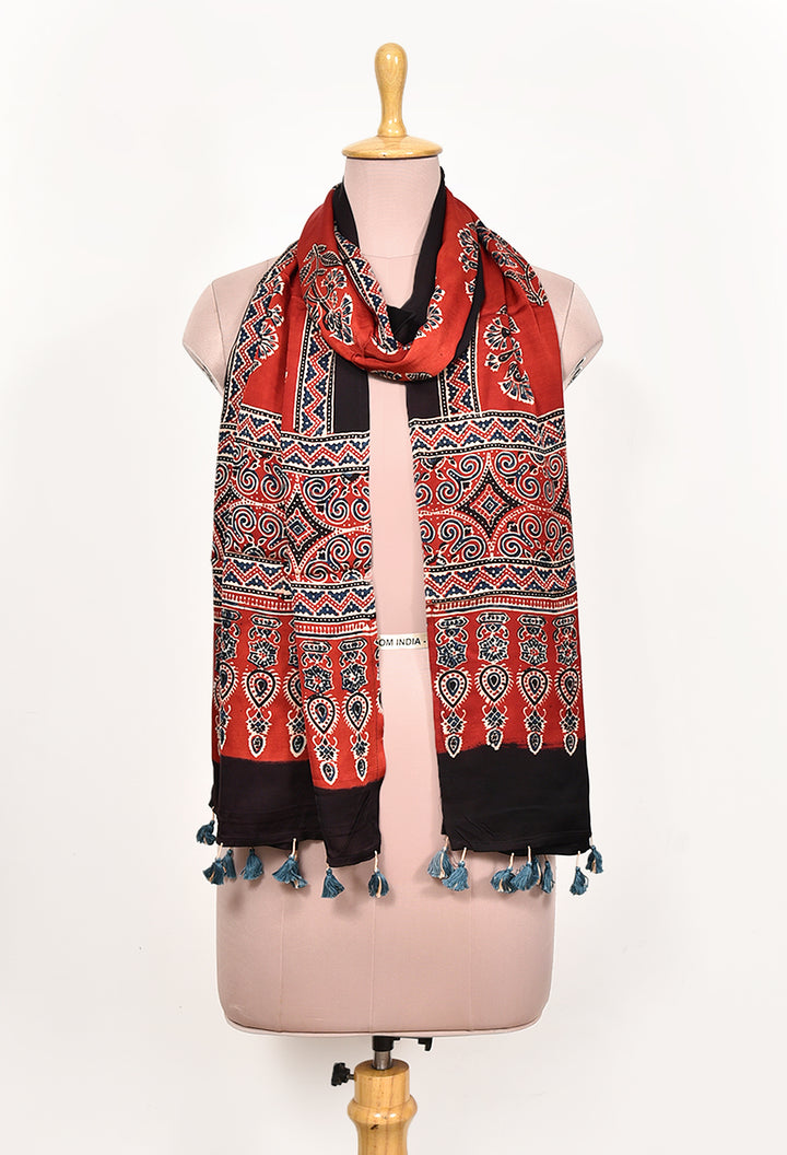 MODITA : AJRAKH MODAL SILK STOLE