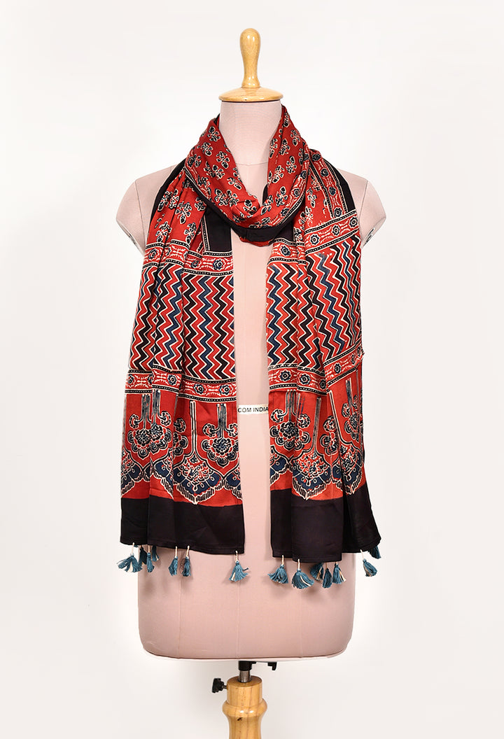CHARANI : AJRAKH MODAL SILK STOLE
