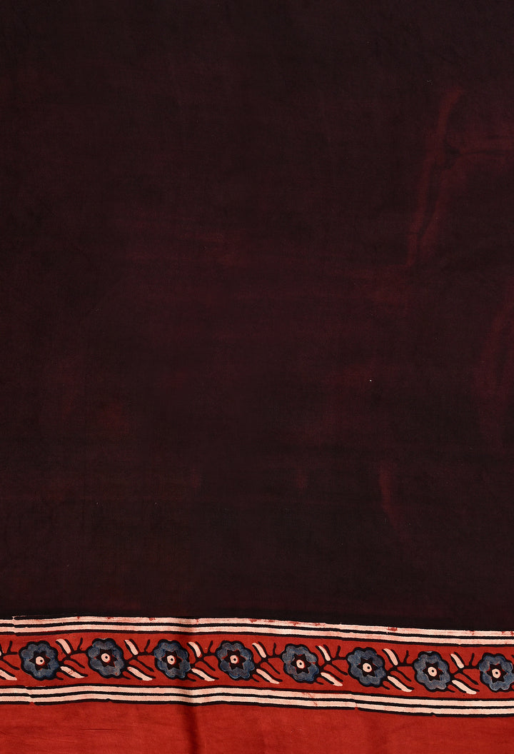 SURIKA : AJRAKH HANDBLOCK MODAL SILK SAREE