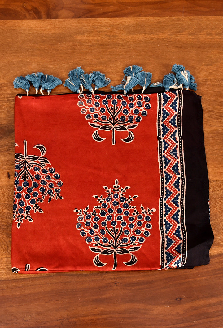 ABHISHAKTI : AJRAKH MODAL SILK STOLE