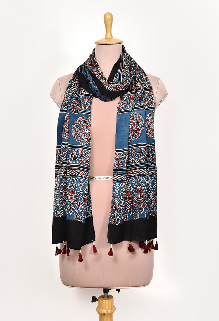 LIKHIJA : AJRAKH MODAL SILK STOLE