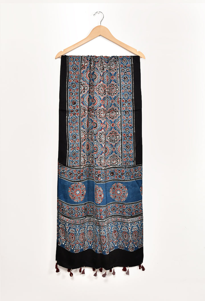 LIKHIJA : AJRAKH MODAL SILK STOLE