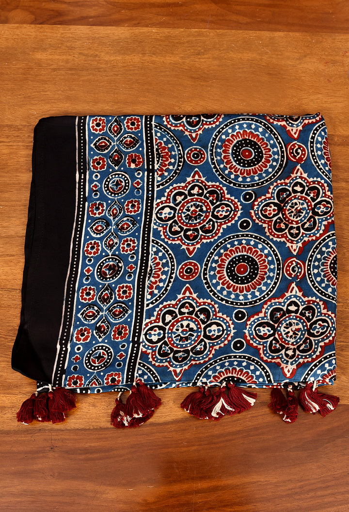 LIKHIJA : AJRAKH MODAL SILK STOLE