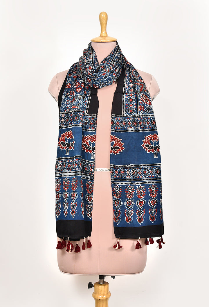 CHRISTINA : AJRAKH MODAL SILK STOLE