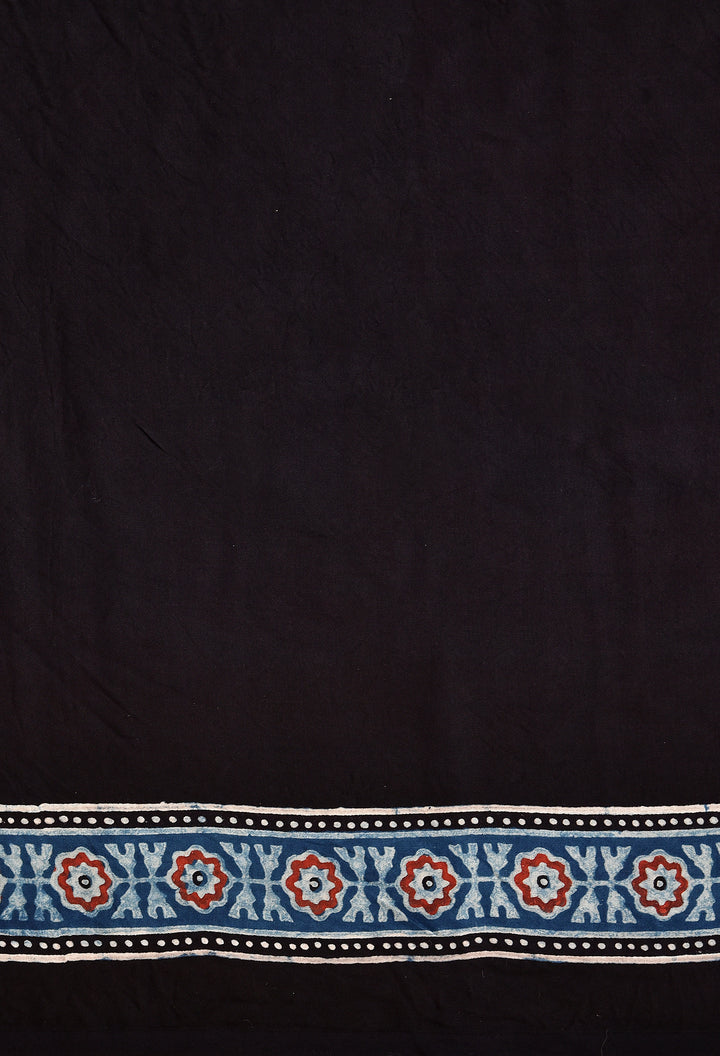 HIYANI : AJRAKH HANDBLOCK MODAL SILK SAREE
