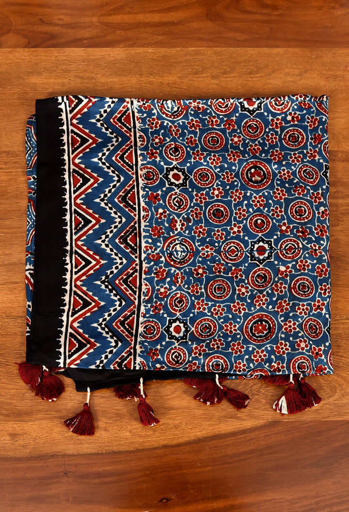 RUKAIYA : AJRAKH MODAL SILK STOLE