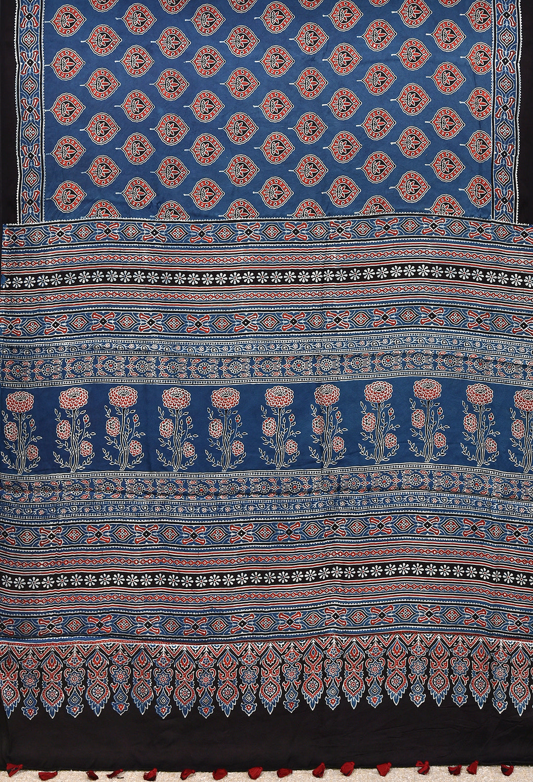 NILAM : AJRAKH HANDBLOCK MODAL SILK SAREE