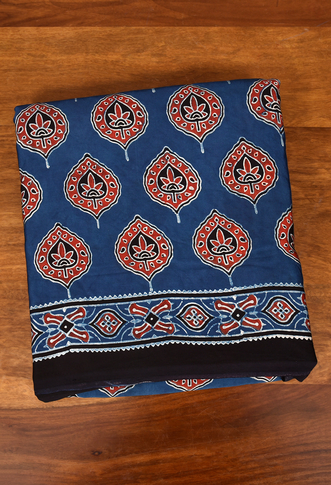 NILAM : AJRAKH HANDBLOCK MODAL SILK SAREE