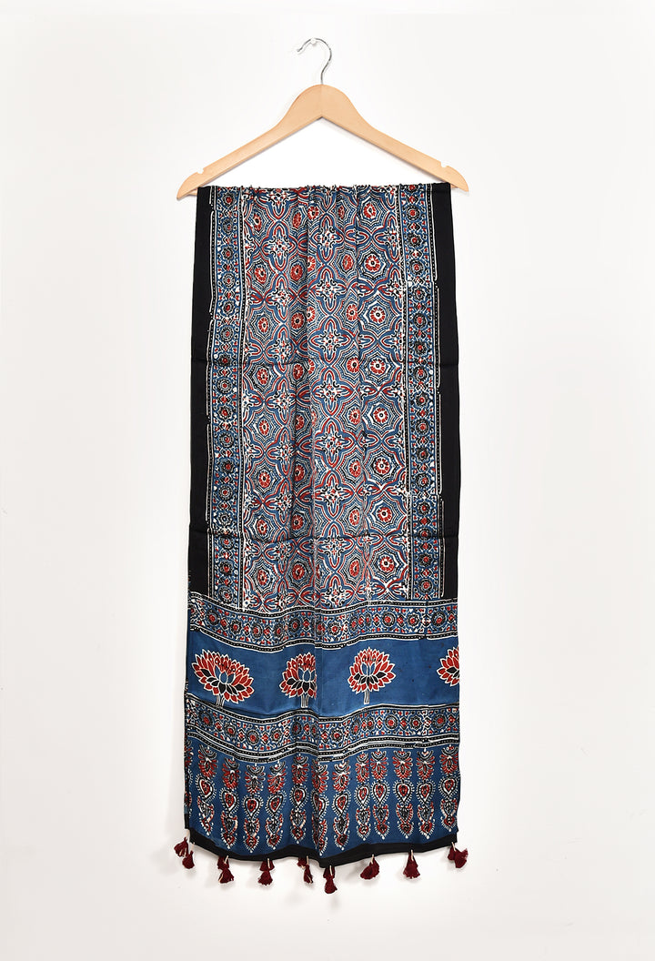 WAAMIQA : AJRAKH MODAL SILK STOLE