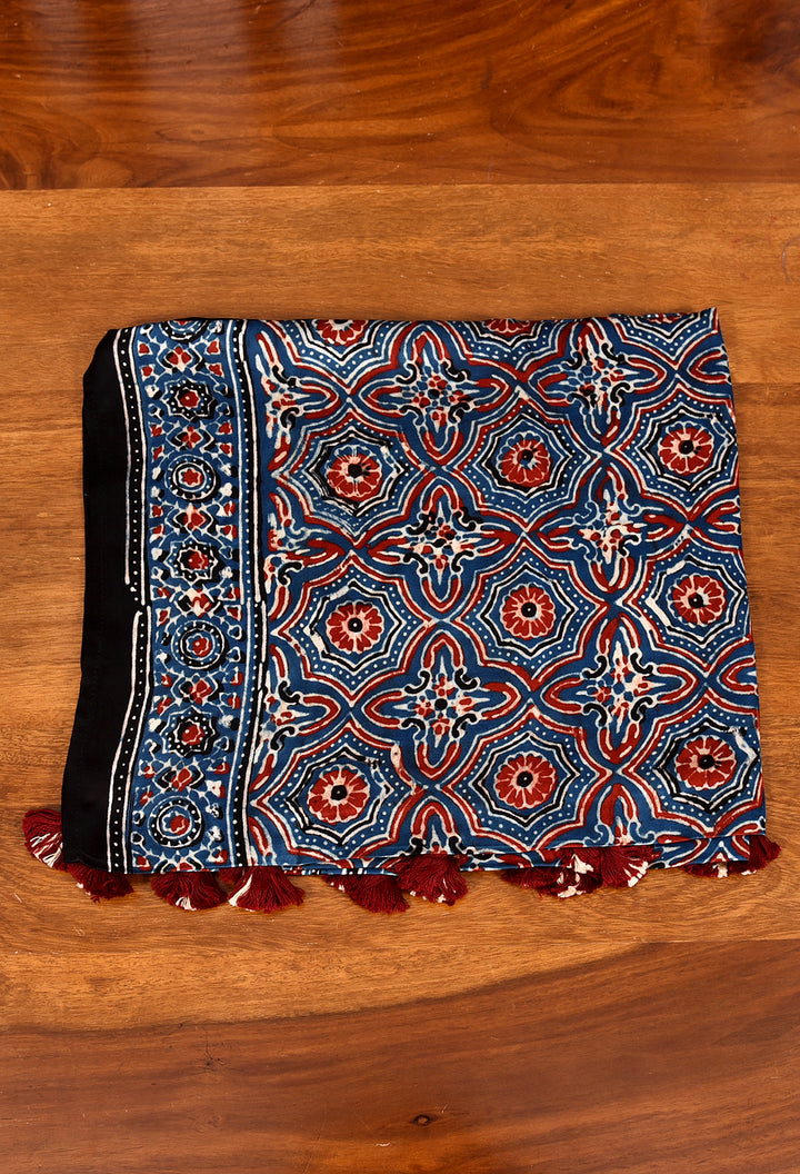 WAAMIQA : AJRAKH MODAL SILK STOLE