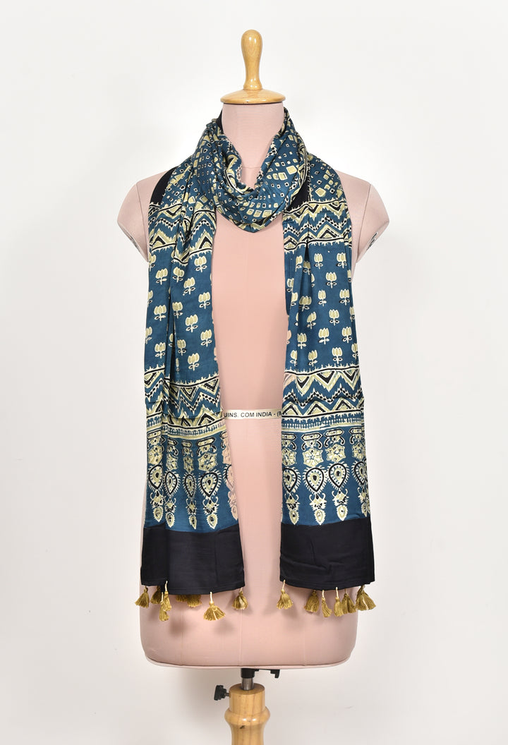 HARMAN : AJRAKH MODAL SILK STOLE