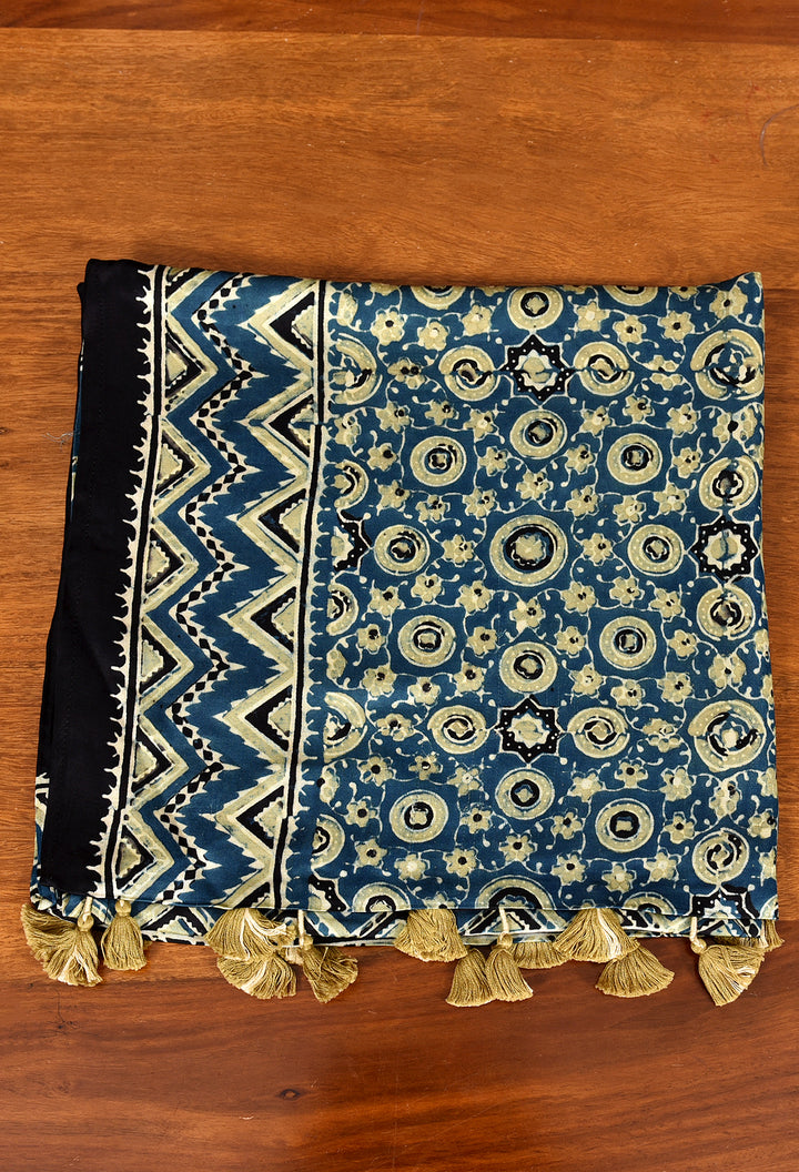 HARLEEN : AJRAKH MODAL SILK STOLE