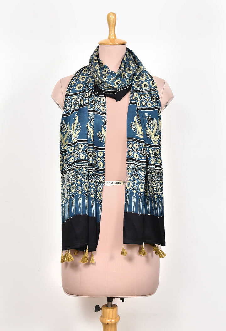 YASTIKA : AJRAKH MODAL SILK STOLE