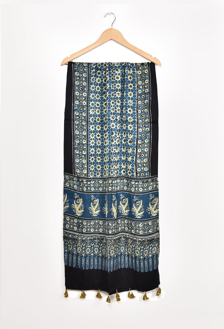 YASTIKA : AJRAKH MODAL SILK STOLE