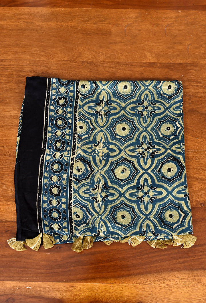 VRINDIMA : AJRAKH MODAL SILK STOLE