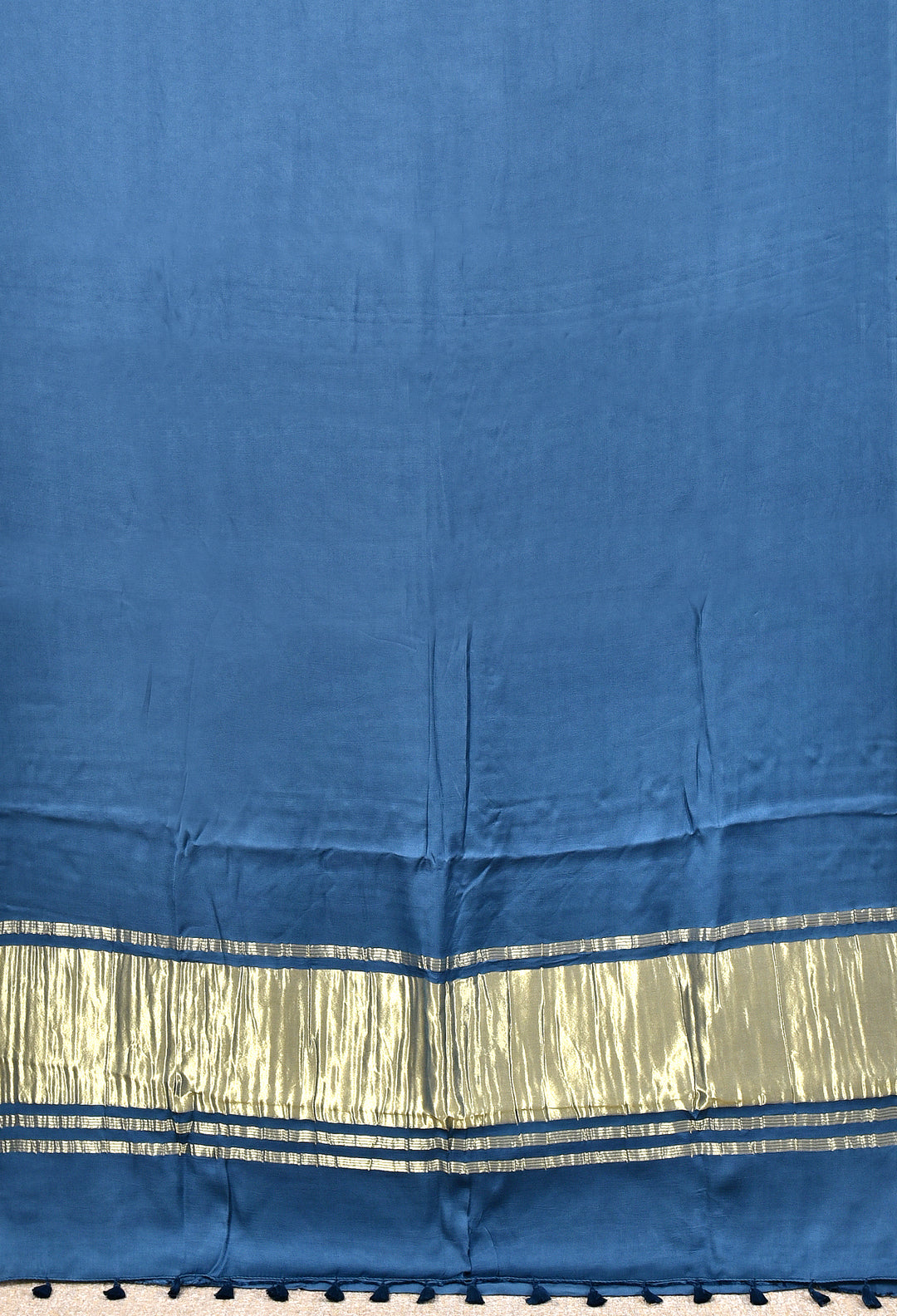 ASHNA  : PLAIN MODAL SILK SAREE WITH TISSUE PALLU
