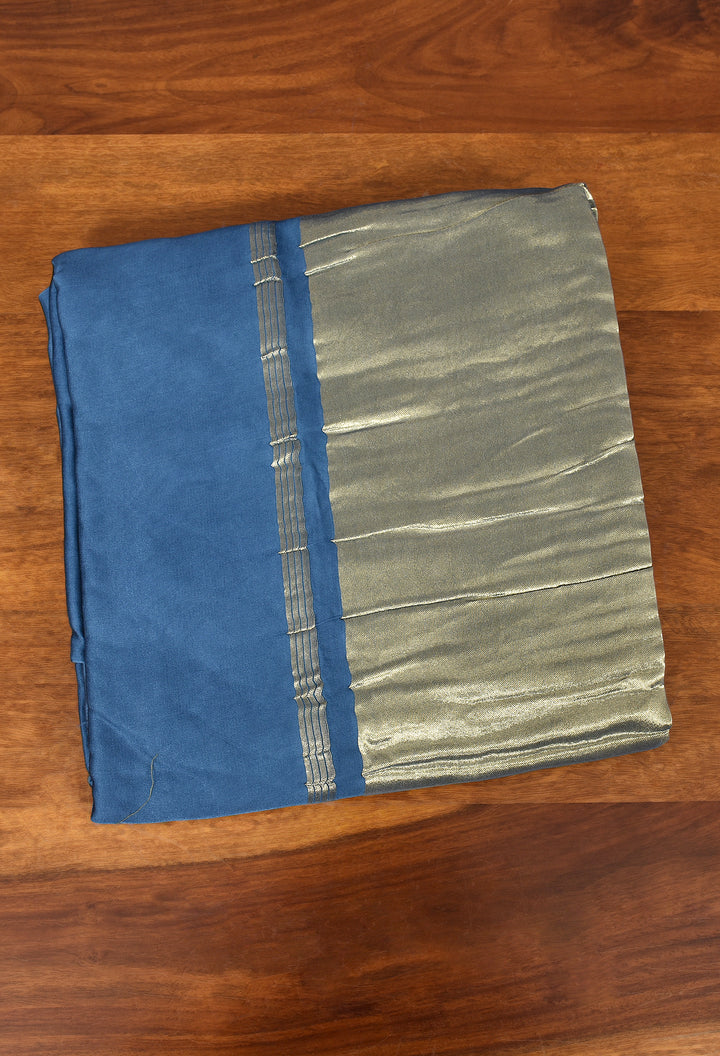 ASHNA  : PLAIN MODAL SILK SAREE WITH TISSUE PALLU