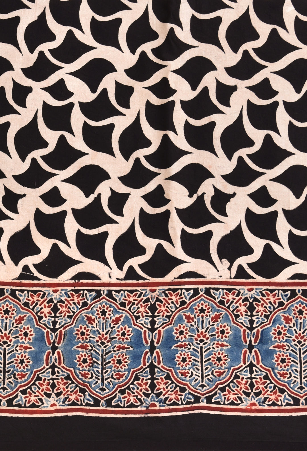 SOMYA : AJRAKH HANDBLOCK MODAL SILK SAREE