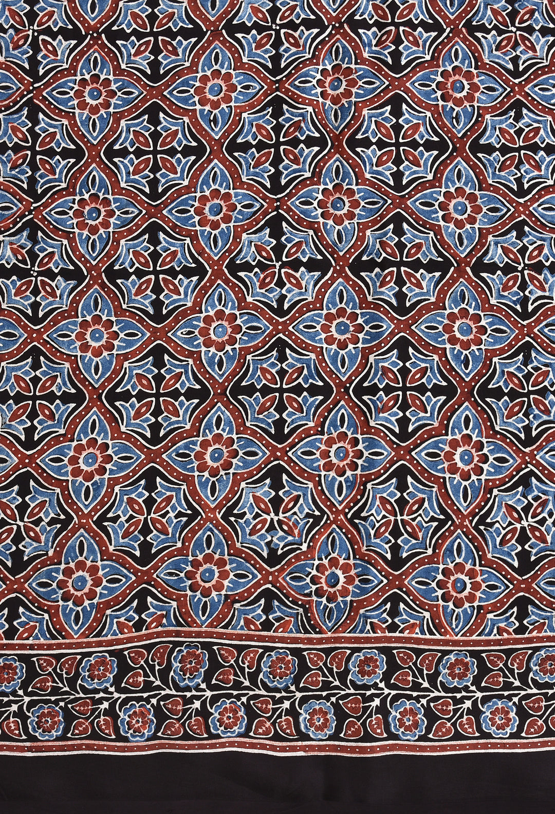 TULIKA : AJRAKH HANDBLOCK MODAL SILK SAREE