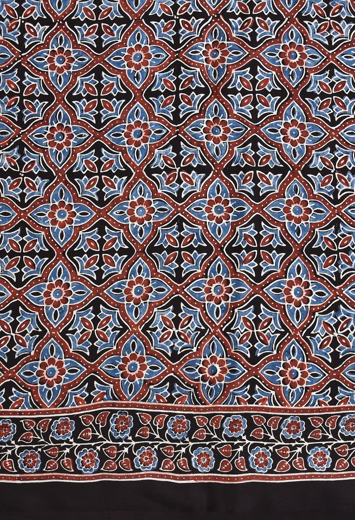 TULIKA : AJRAKH HANDBLOCK MODAL SILK SAREE