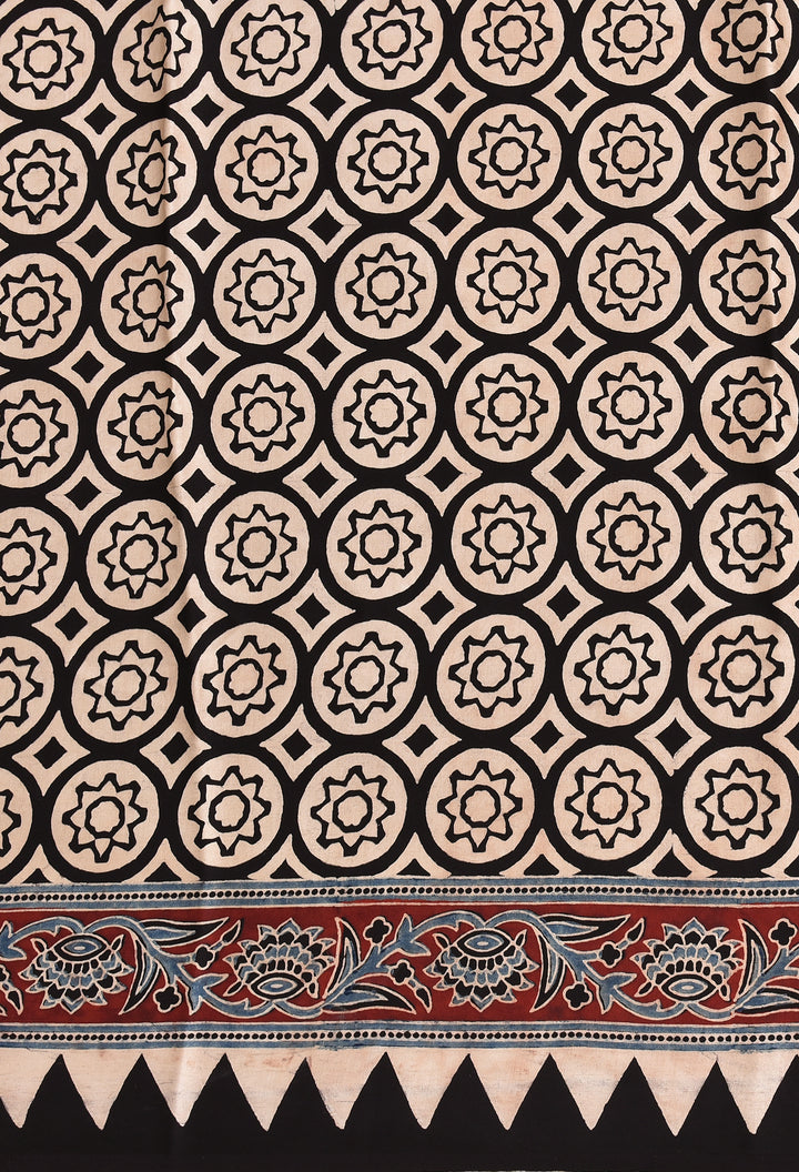 JULIE : AJRAKH HANDBLOCK MODAL SILK SAREE