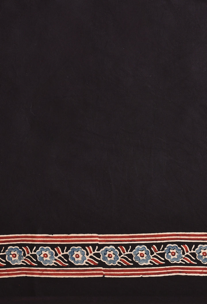 DEEPTHI  : AJRAKH HANDBLOCK MODAL SILK SAREE