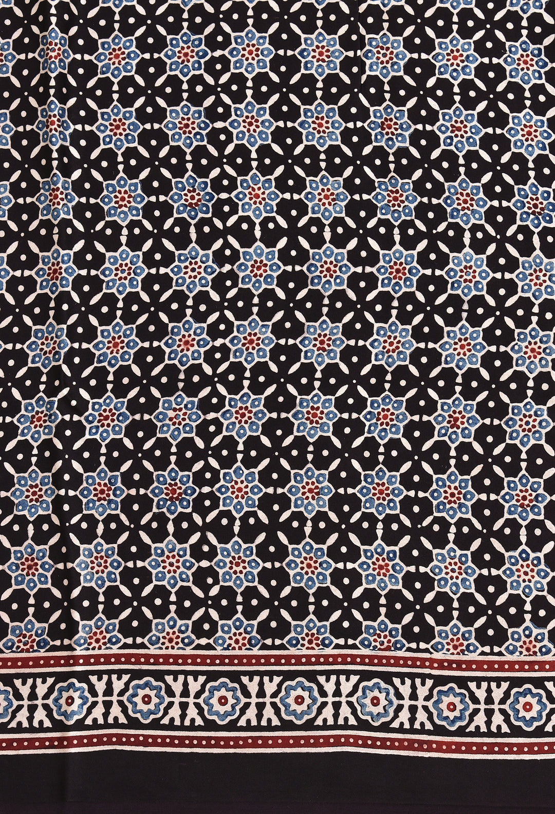 IMLI : AJRAKH HANDBLOCK MODAL SILK SAREE