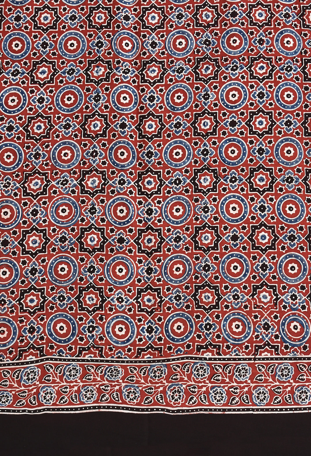 GOLMA : AJRAKH HANDBLOCK MODAL SILK SAREE