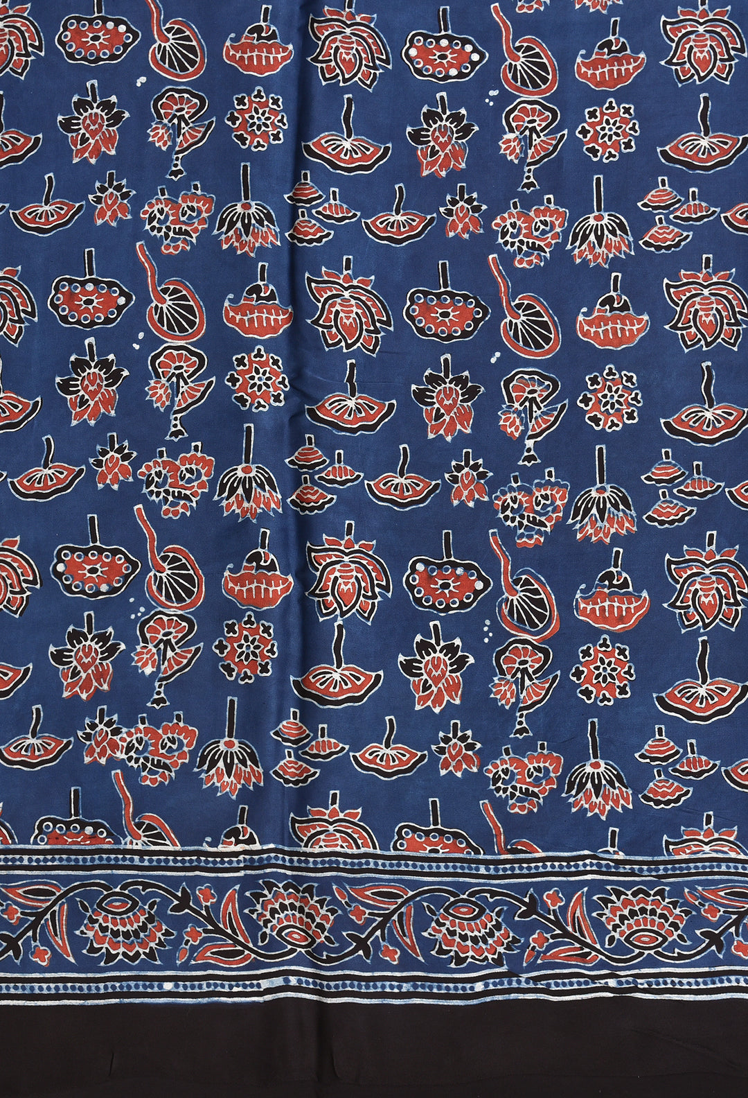 KEVA : AJRAKH HANDBLOCK MODAL SILK SAREE