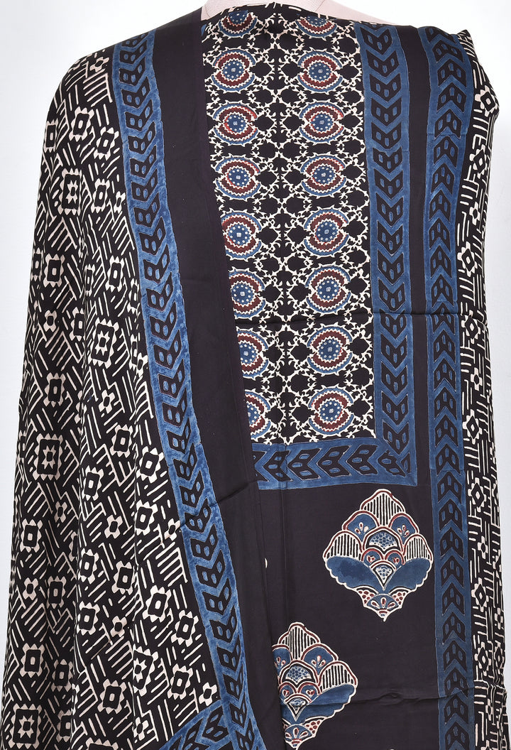 DIVYATA : AJRAKH HAND BLOCK MODAL SILK 2 PIECE SUIT