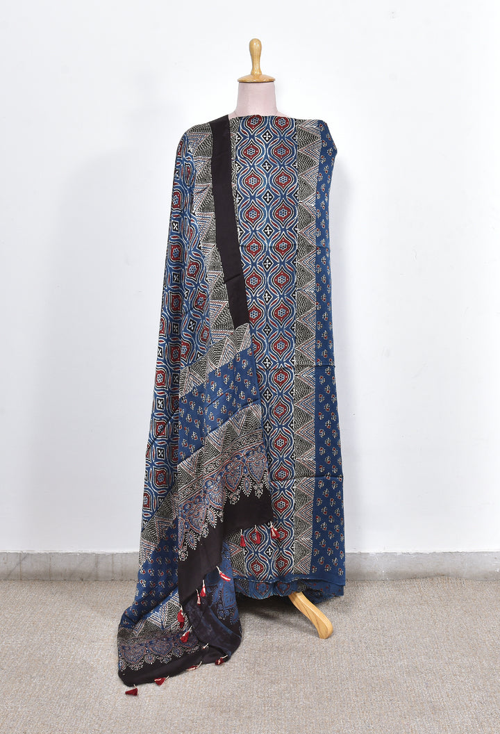 MORITA : AJRAKH HAND BLOCK MODAL SILK 2 PIECE SUIT