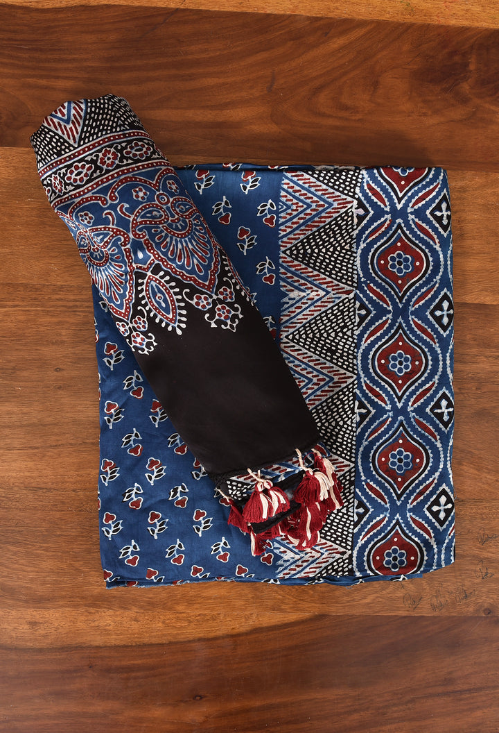 MORITA : AJRAKH HAND BLOCK MODAL SILK 2 PIECE SUIT