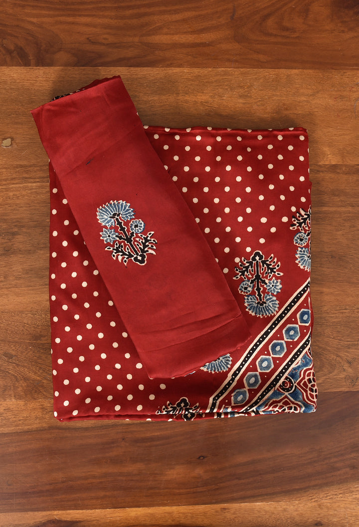 ADHYA : AJRAKH HAND BLOCK MODAL SILK 2 PIECE SUIT