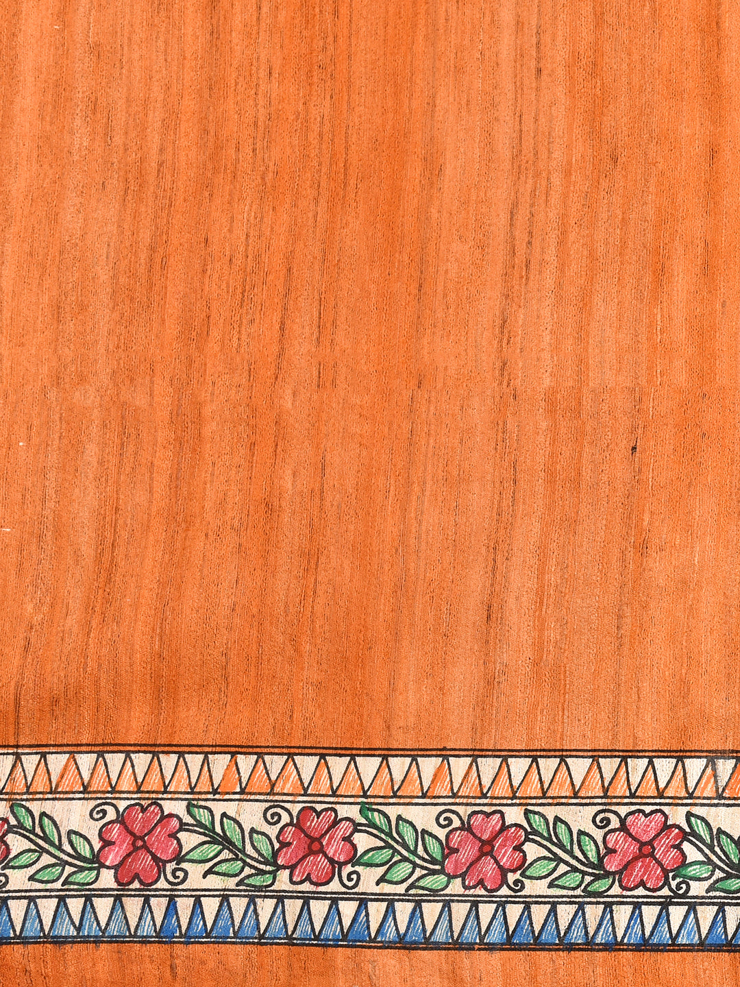 NOURA : MADHUBANI HAND PAINTED PURE GHICHA TUSSAR SILK SAREE