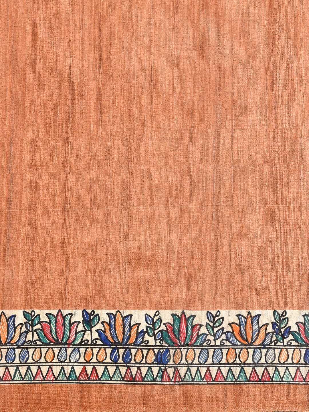 SHYAMAK  : MADHUBANI HAND PAINTED PURE GHICHA TUSSAR SILK SAREE