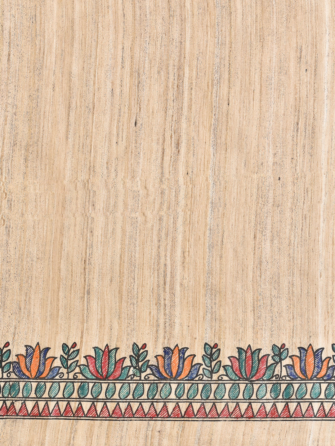 PAUSHALI : MADHUBANI HAND PAINTED PURE GHICHA TUSSAR SILK SAREE