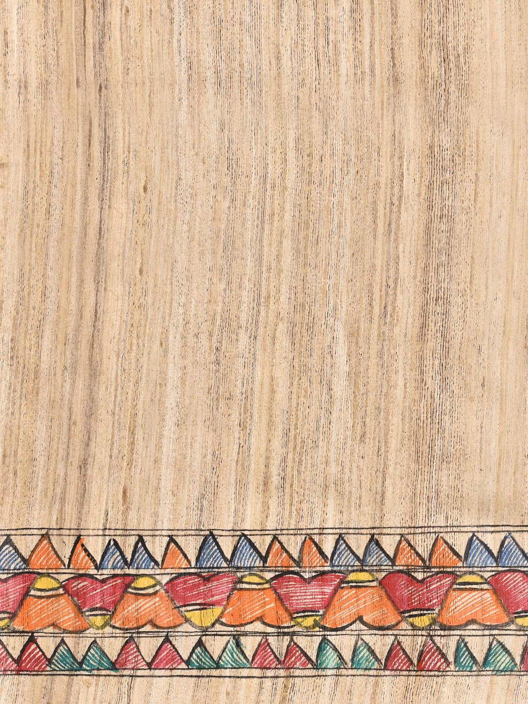 SIJI : MADHUBANI HAND PAINTED PURE GHICHA TUSSAR SILK SAREE