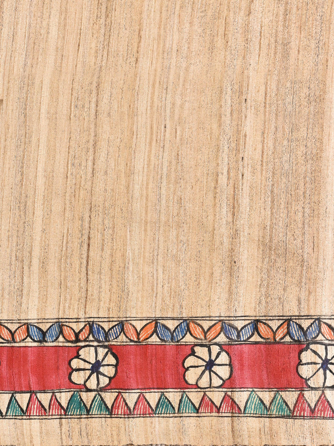 DUSHALA : MADHUBANI HAND PAINTED PURE GHICHA TUSSAR SILK SAREE